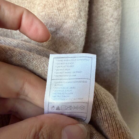 Quince 100% Cashmere Beige Oatmeal Crewneck Sweater Size S - Picture 5 of 5